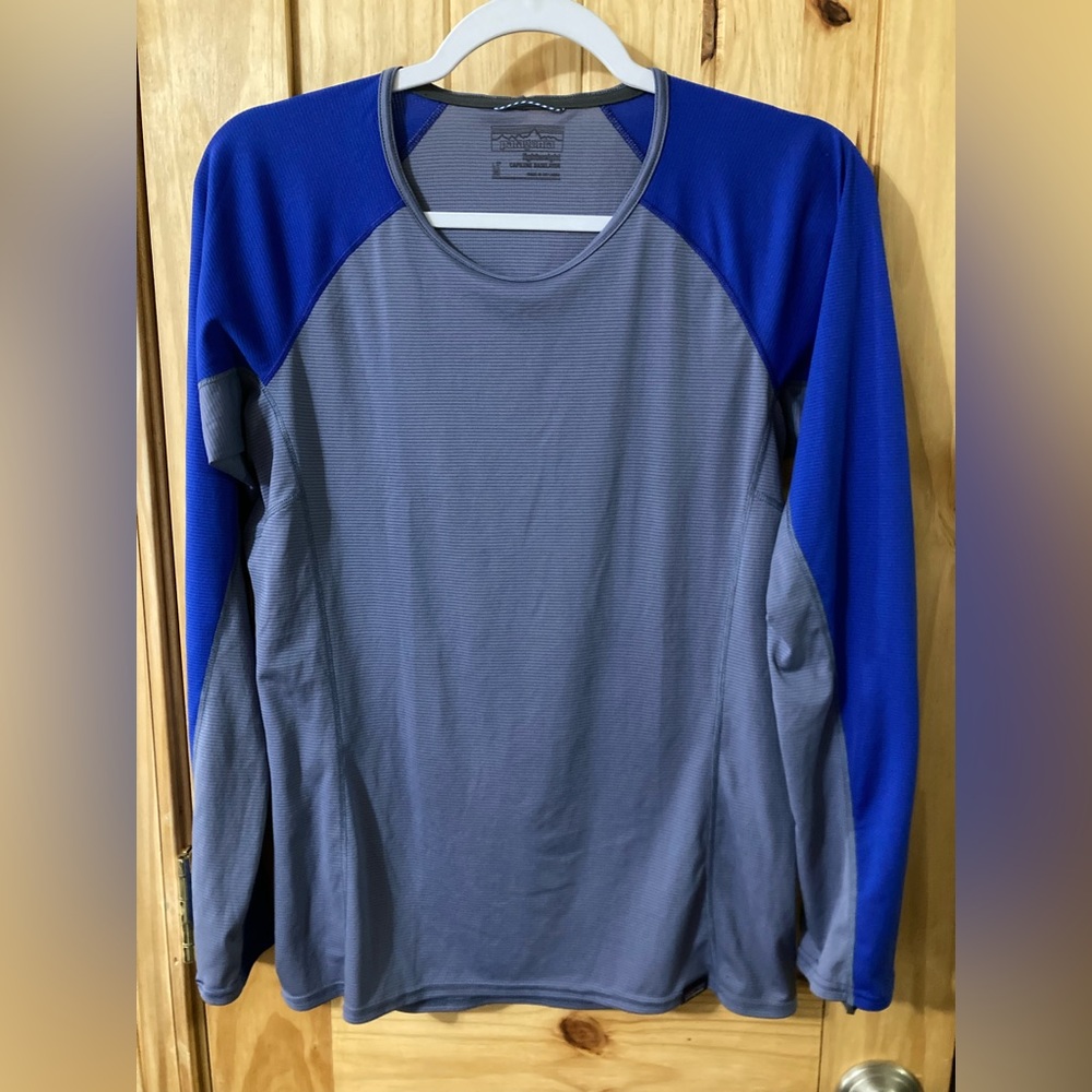 Patagonia size L lightweight, long-sleeved capilene base layer shirt